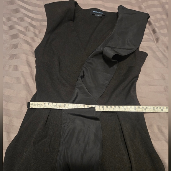 Marciano Black Ruffle Trim Jumpsuit With Belt. Size 0. - Picture 14 of 14